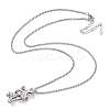 Non-Tarnish 304 Stainless Steel Bear Pendants Necklaces NJEW-K259-03P-1