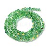 Transparent Electroplate Glass Beads Strands GLAA-Q099-A01-03-2
