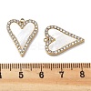 PVD Vacuum Plating 304 Stainless Steel Pave Shell Pendants STAS-R130-06G-3