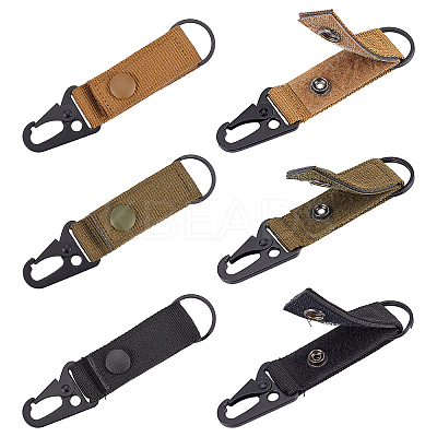 6Pcs 3 Colors Zinc Alloy Outdoor Carabiners Hanger Buckle Hook TOOL-FH0001-21-1