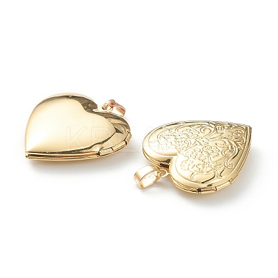 Brass Locket Pendants X-KK-P199-20G-1