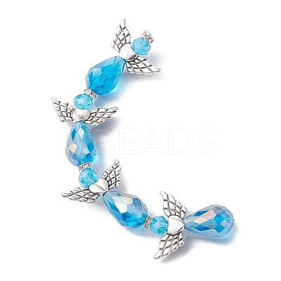 Angel Fairy Shape Electroplate Glass Beads Strands AJEW-JB01173-03-1