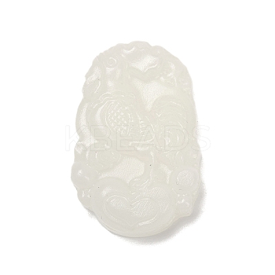 Natural White Jade Carved Pendants G-S384-01J-1