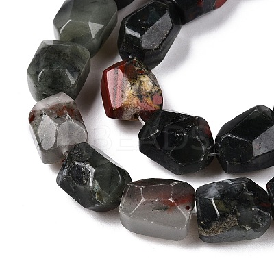 Natural African Bloodstone Beads Strands G-N342-147-1