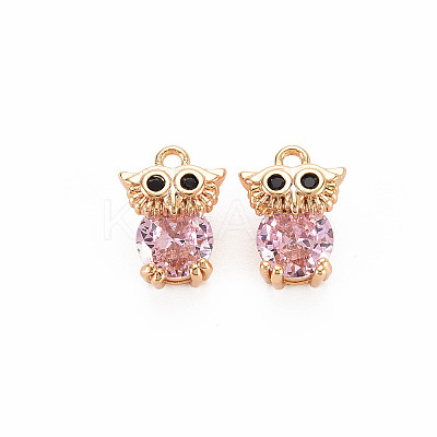 Brass Rhinestone Charms KK-S364-238G-1