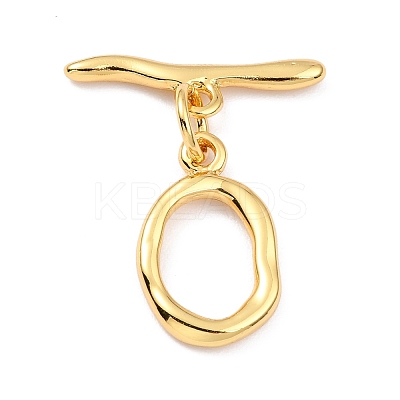 Rack Plating Brass Toggle Clasps X-KK-B036-01G-1