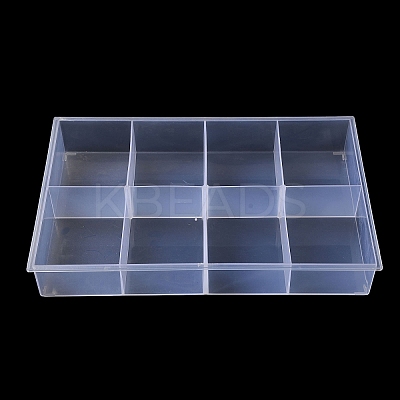 8 Grids Transparent Plastic Jewelry Trays CON-K002-02D-1
