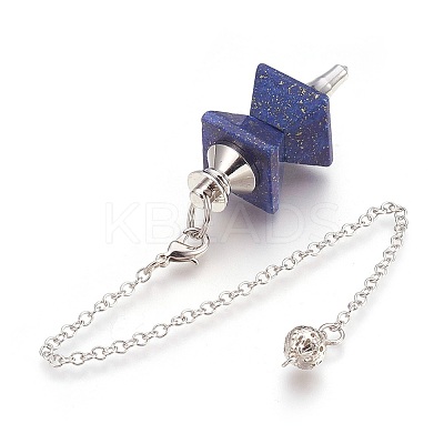 Natural Lapis Lazuli Dowsing Pendulums KK-F756-09E-1