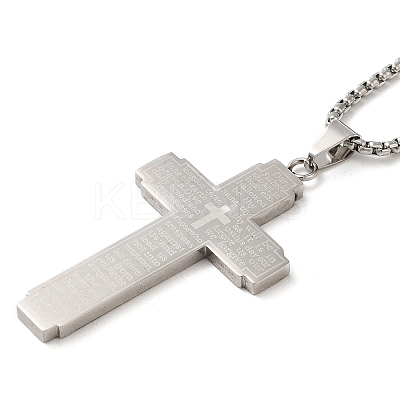 Non-Tarnish 201 Stainless Steel Pendant Necklaces NJEW-H015-08P-1