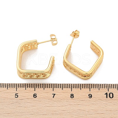201 Stainless Steel Stud Earrings LS-EJEW-Q026-21G-A-1