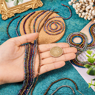 13 Strands 13 Style Electroplate Glass Beads Strands GLAA-TA0001-81-1