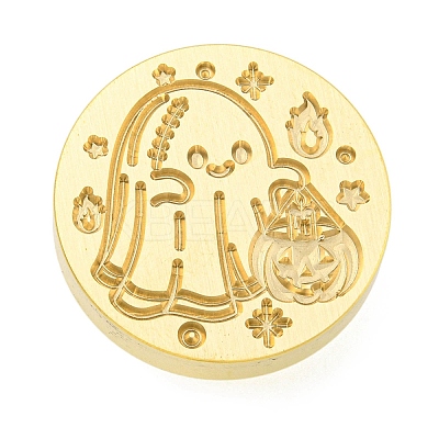Halloween Series Wax Seal Brass Stamp Heads AJEW-M039-01F-1