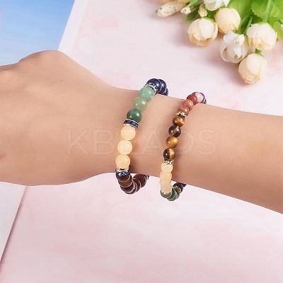 140Pcs 7 Style Natural Gemstone Beads G-SZ0002-06-1