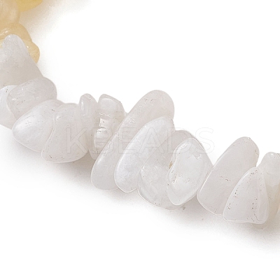 Natural Topaz Jade Chips Beaded Stretch Bracelets for Women BJEW-TA00557-03-1