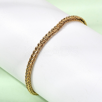 304 Stainless Steel Wheat Chains Bracelets for Women BJEW-A158-02H-G-1
