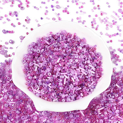 Mixed Electroplate and Non-electroplating Glass Seed Beads GLAA-SZC0007-02A-1