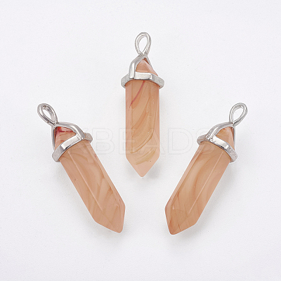 Glass Pointed Pendants G-E364-A02-1
