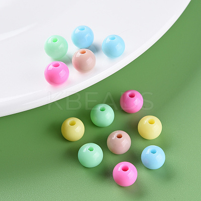 Opaque Acrylic Beads X-MACR-S370-C8mm-M1-1