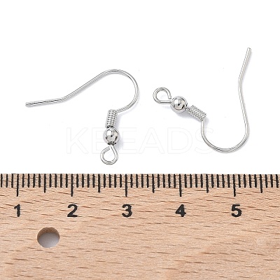 SHEGRACE Brass French Hooks with Coil and Ball XGR0001P-01P-1