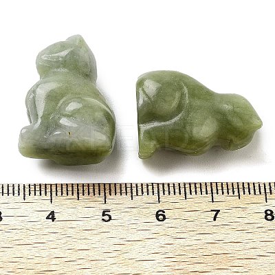 Natural Southern Jade Carved Figurines DJEW-L023-B13-1