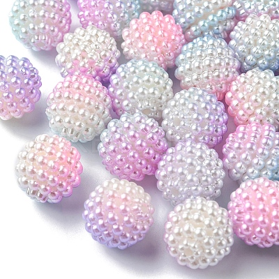 Imitation Pearl Acrylic Beads OACR-FS0001-32E-1