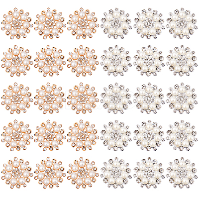 30Pcs 2 Colors Plastic Cabochons FIND-DC0007-64-1
