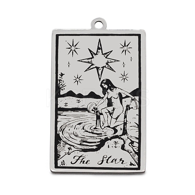 Non-Tarnish 201 Stainless Steel Pendants STAS-S105-LA211-8-1