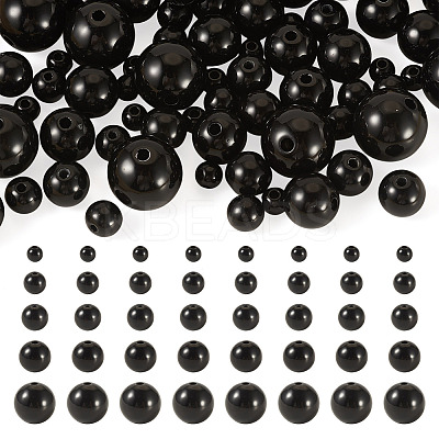 100Pcs 5 Styles Opaque Acrylic Beads MACR-TADJ0001-12B-1
