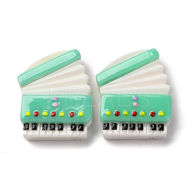 Opaque Music Theme Resin Cabochons LS-CRES-Z010-02F-1