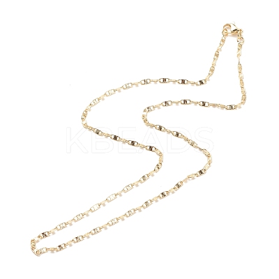 Brass Oval Link Chains Necklace for Women NJEW-P265-09G-1