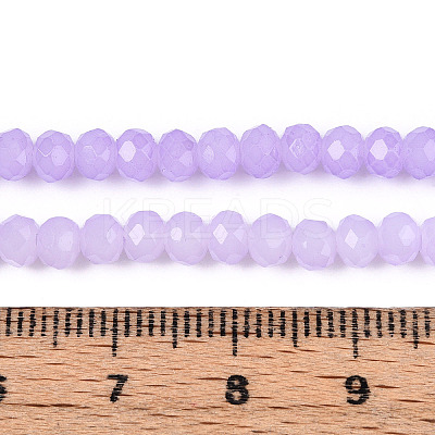 Baking Paint Imitation Jade Glass Bead Strands DGLA-A034-J10mm-A50-1