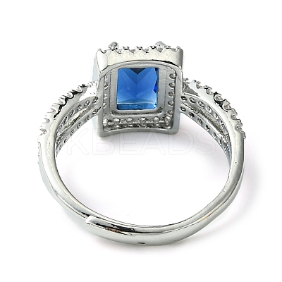 Brass Micro Pave Cubic Zirconia Ring RJEW-Z033-05A-1