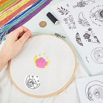 2 Sets 2 Style PVA & Cloth Water-soluble Embroidery Aid Drawing Sketch DIY-CP0009-92A-1