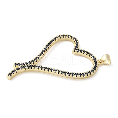 Brass Micro Pave Cubic Zirconia Pendants KK-K298-14G-01-1