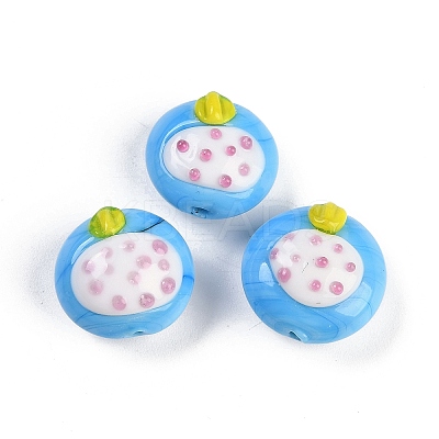 Handmade Lampwork Bumpy Beads Strands LAMP-Q002-02F-1