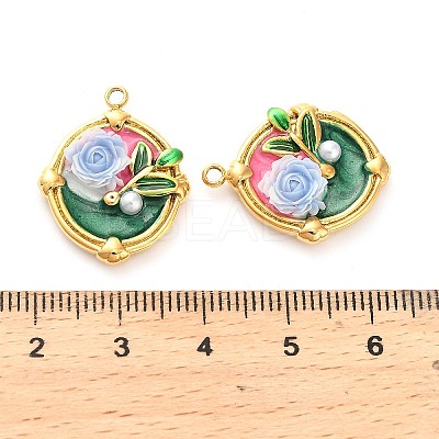 304 Stainless Steel Enamel Pendants STAS-B084-11G-01-1
