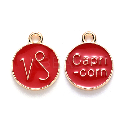 Alloy Enamel Pendants X-ENAM-S124-01A-07E-1