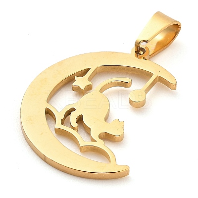 304 Stainless Steel Pendants STAS-R134-02G-01-1