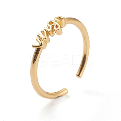 Constellation/Zodiac Sign Brass Cuff Rings RJEW-O042-06G-B-1