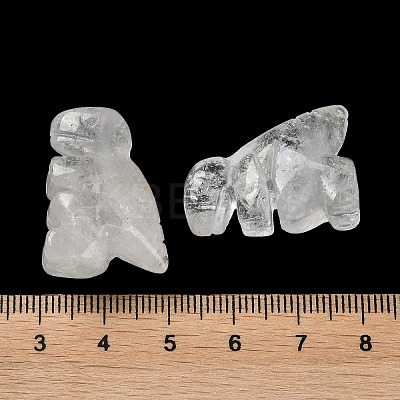 Natural Quartz Crystal Carved Healing Dinosaur Figurines G-B062-07F-1
