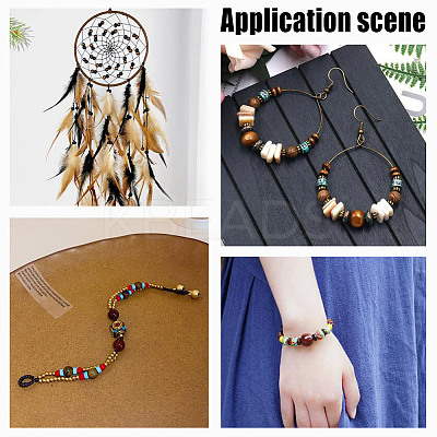 240Pcs 4 Styles Wood European Beads WOOD-GO0001-11-1