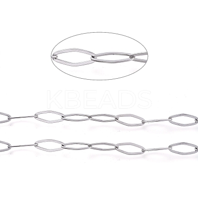 Tarnish Resistant 304 Stainless Steel Cable Chains CHS-P010-01P-1