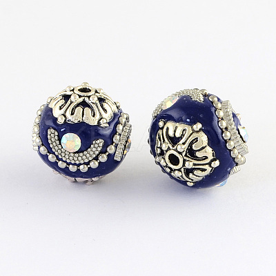 Round Handmade Indonesia Beads IPDL-R398-M-1
