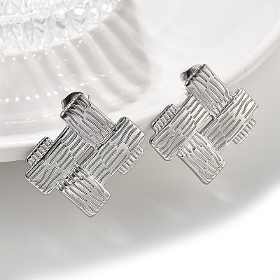 304 Stainless Steel Stud Earrings for Women EJEW-K306-26P-1