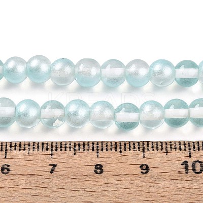 Baking Paint Transparent Glass Beads X1-DGLA-N011-6mm-05-1