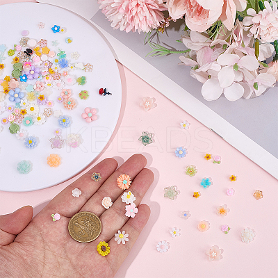 3 Sets 150Pcs Opaque Resin Cabochons CRES-CP0001-10-1