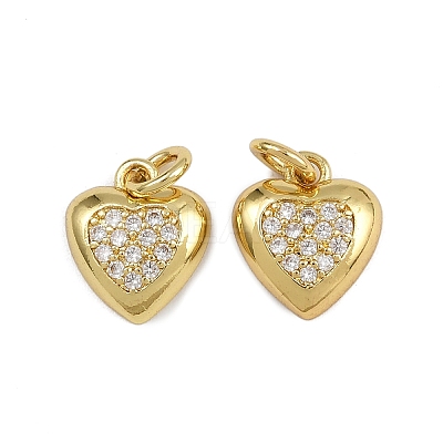 Brass Micro Pave Cubic Zirconia Pendants ZIRC-I367-04G-07-1