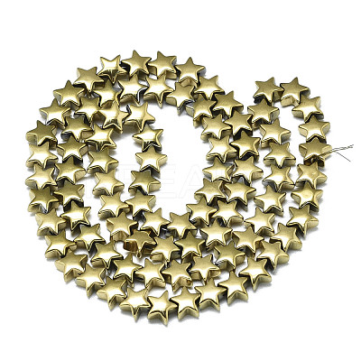 Electroplate Non-magnetic Synthetic Hematite Beads Strands G-S352-54-1