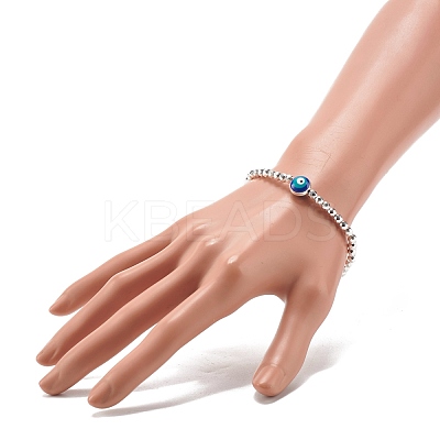 Synthetic Hematite Beads Energy Stretch Bracelet for Teen Girl Women BJEW-JB07033-01-1