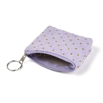 Polka Dot Corduroy Wallets AJEW-N003-22-1